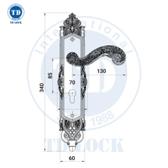 KHÓA TAY GẠT CỬA GỖ ROMA - BDH-340340-G CỬA CHÍNH GOLD