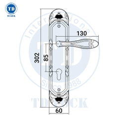 KHÓA TAY GẠT CỬA GỖ - BDH-620620-2 CỬA CHÍNH