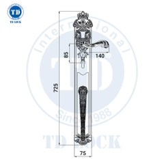 KHÓA TAY GẠT CỬA GỖ KING CROWN - BPH-127700-2 ĐẠI SẢNH