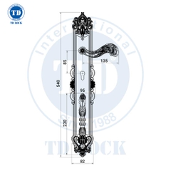 KHÓA TAY GẠT CỬA GỖ LOTUS - BPH-274541-2 CỬA SẢNH