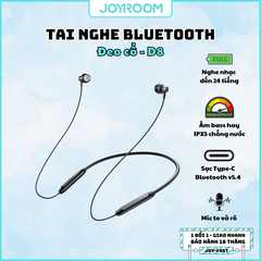 Tai nghe không dây Joyroom D8 đeo cổ bluetooth v5.4 pin sử dụng lên đến 24 tiếng