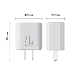 Cóc sạc 20W Joyroom 2 cổng sạc USB và Type C TCF05 Flash dùng cho điện thoại Samsung, iPhone