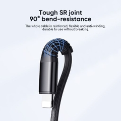 Cáp sạc Joyroom S-1230G4 3-in-1 charging cable(lightning+typec+micro)1.2M-black