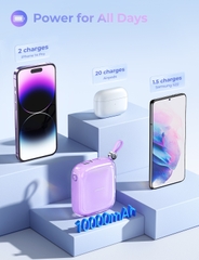 Sạc dự phòng Joyroom Jelly Series 12W Power Bank 10000mAh tích hợp cáp sạc iPhone