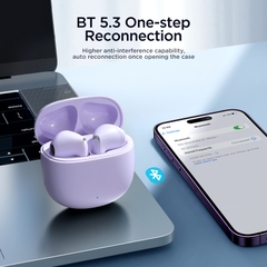 Tai nghe không dây bluetooth Joyroom Funpods Series FB1 True Wireless earphones dùng cho điện thoại, laptop, máy tính tặng kèm bao da silicone sang trọng