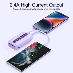 Sạc dự phòng Joyroom L013 Colorful Series 12W mini Power Bank with Dual Cables 10000mAh