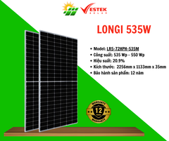 TẤM PIN MẶT TRỜI LONGI 535W