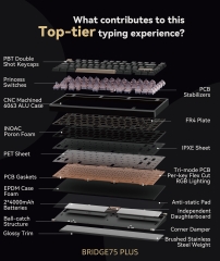 Bridge75 - Bàn phím cơ nhôm gaming 3 mode