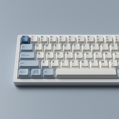 Bộ keycap JKDK White & Blue Hydrogen (Cherry / PBT Dyesub)