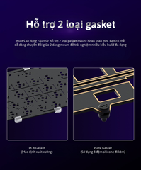 Nut65 - Kit bàn phím cơ nhôm 3 mode LED RGB