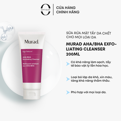 Sữa rửa mặt tẩy da chết MURAD AHA/BHA Exfoliating Cleanser 200ml cho mọi loại da