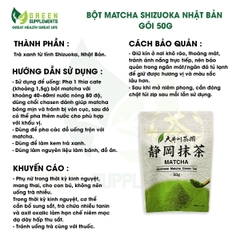 Bột Matcha Shizuoka Nhật Bản Gói 50g