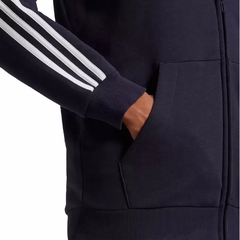 Áo adidas Nam Essentials Fleece 3-STRIPES Full-Zip Hoodie Navy GK9053