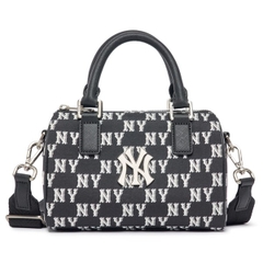 Túi MLB Classic Monogram JQD Boston Bag S NY Black 3ABWS013N 50BKS