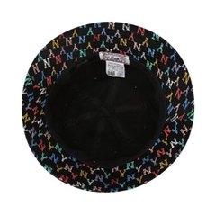 Nón MLB Black Bucket Hat Monogram Rainbow Dome 32CPH4111