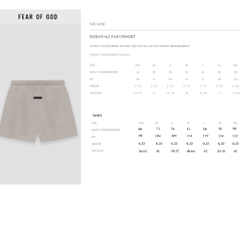 Quần Fear of God Essentials Sweatshort Silver Cloud 160BT232002F