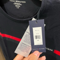 Áo Tommy Hilfiger Sensory Chest Stripe Xanh Đen 78J9113 410