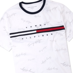 Áo Tommy Hilfiger Essential Script Logo White 78D8510 100