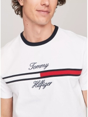 Áo Tommy Hilfiger Flag Logo Autograph Tino White 78JA945 110