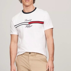 Áo Tommy Hilfiger Flag Logo Autograph Tino White 78JA945 110