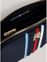 Ví Tommy Hilfiger Stripe Large Zip Wallet Space Blue AW16018 400