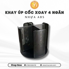 Khay úp cốc xoay vòng 4 ngăn