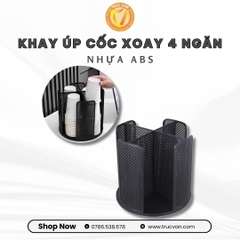 Khay úp cốc xoay vòng 4 ngăn