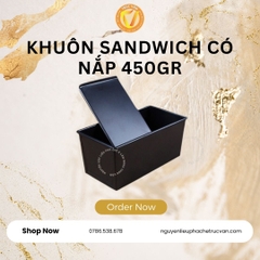 KHUÔN SANDWICH CÓ NẮP 450G