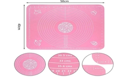 Tấm nhào bột silicon 40x50 - hồng