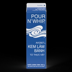 Kem Làm Bánh Avoset Pour N'Whip Pastry Topping Hộp 907g (Xanh dương)