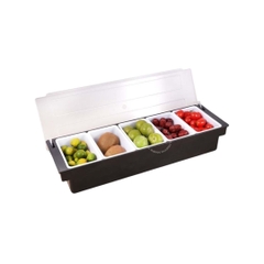 Khay topping nhựa 5 ngăn