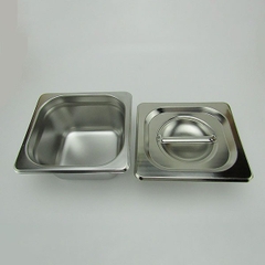 Khay inox 1/6 cao 10cm