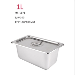 Khay inox 1/9 cao 10cm