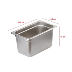 Khay inox 1/4 cao 10cm