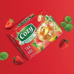 Trà Dâu Hòa Tan Cozy Ice Tea hộp 270g (18 gói x 15g)