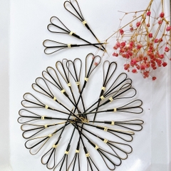 Tăm tre xiên trái cây trái tim màu đen 100 chiếc, 12cm