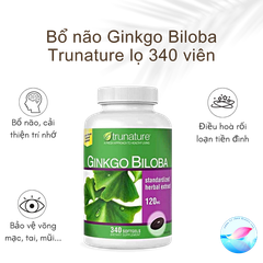 Viên Uống Bổ Não Ginkgo Biloba Trunature 340 Viên Của Mỹ