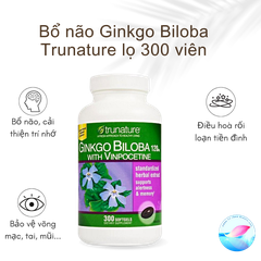 Viên Uống Bổ Não Ginkgo Biloba Trunature 300 Viên Của Mỹ