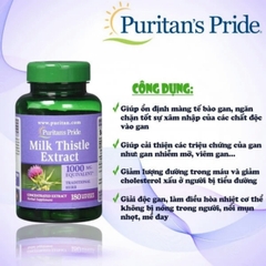 Viên uống bổ gan Milk Thistle Extract 1000mg Puritan's Pride, lọ 180 viên