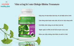 Viên Uống Bổ Não Ginkgo Biloba Trunature 300 Viên Của Mỹ