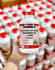 Viên uống bổ xương Khớp Kirkland Calcium Citrate Magnesium And Zinc Lọ 500 Viên của Mỹ