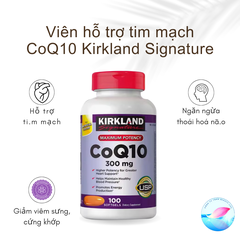 Viên uống Hỗ trợ Tim Mạch CoQ10 Kirkland Signature 300mg lọ 100 viên