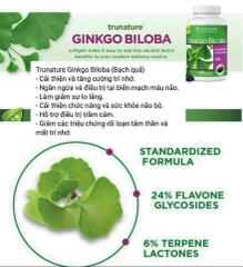 Viên Uống Bổ Não Ginkgo Biloba Trunature 340 Viên Của Mỹ