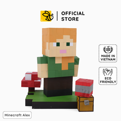Mô Hình Gỗ Minecraft Alex (size M)