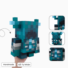 Mô Hình Gỗ Minecraft Warden (Art Toy)