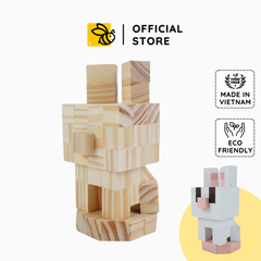 (DIY) Kit Tô Màu Mô Hình Minecraft Rabbit Thỏ (s)