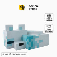 Mô Hình Gỗ Minecraft Cáo Tuyết (size XL)