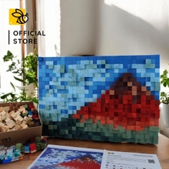 Kit Tự Làm Tranh Pixel Gỗ Phú Sĩ Đỏ (Blur)