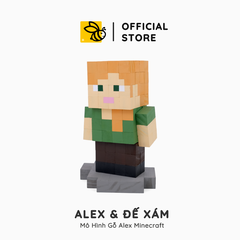 Mô Hình Gỗ Minecraft Alex (size M)