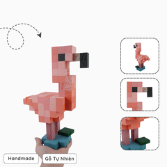 Mô Hình Gỗ Chim Hồng Hạc (Art Toy)